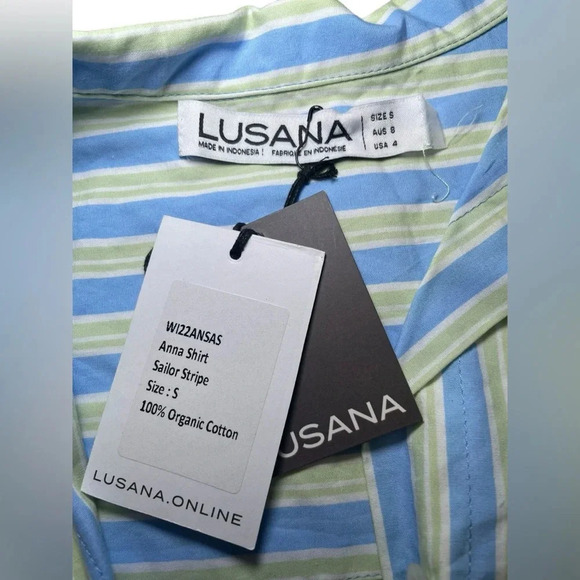 Lusana Organic Cotton Anna Stripped Top - Picture 3 of 3